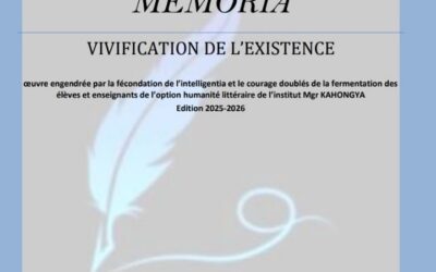 Beni : dans sa deuxième publication, la revue Memoria des élèves de l&rsquo;institut Monseigneur Kahongya transforme la guerre des ADF en cri littéraire (Téléchargez le fichier sur Oichanews)