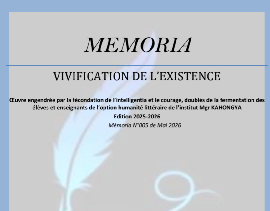 RDC : l&rsquo;enseignant oublié, l&rsquo;éducation sacrifiée, dans sa 5e publication, la Revue Memoria des élèves de l&rsquo;institut Monseigneur Kahongya décrit le calvaire de l&rsquo;enseignant, entre lutte et découragement