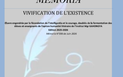 Oïcha : la sixième publication de la Revue Memoria des élèves de l&rsquo;institut Monseigneur Kahongya dénonce l&rsquo;abandon des populations face aux ADF (Télécharger la revue gratuitement sur en cliquant ici 👇)