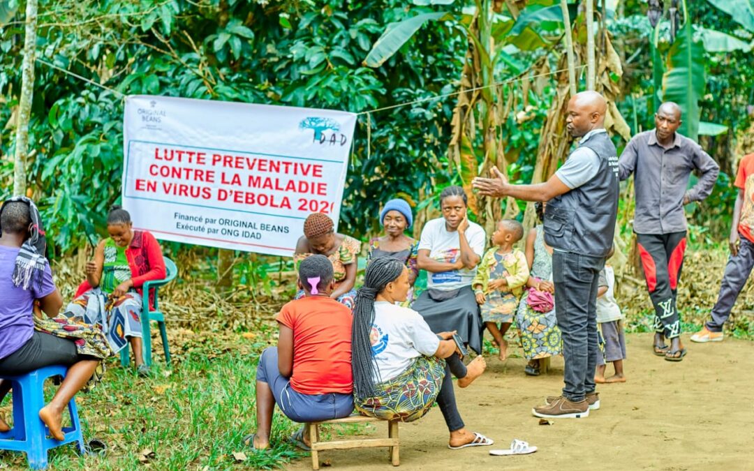 Nord-Kivu : l&rsquo;ONG IDAD sous l&rsquo;appui de ORIGINAL BEANS sensibilise les planteurs de 12 villages de Mabalako et Kalunguta à la prévention contre Ebola