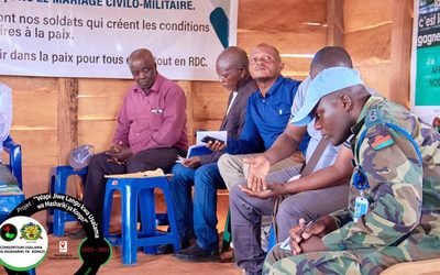 À Mamove, les casques bleus de la MONUSCO participent à l’activité d’Ubuntu Panafrika pour la Journée internationale de la paix, placée sous le signe de la sécurité pour une paix durable